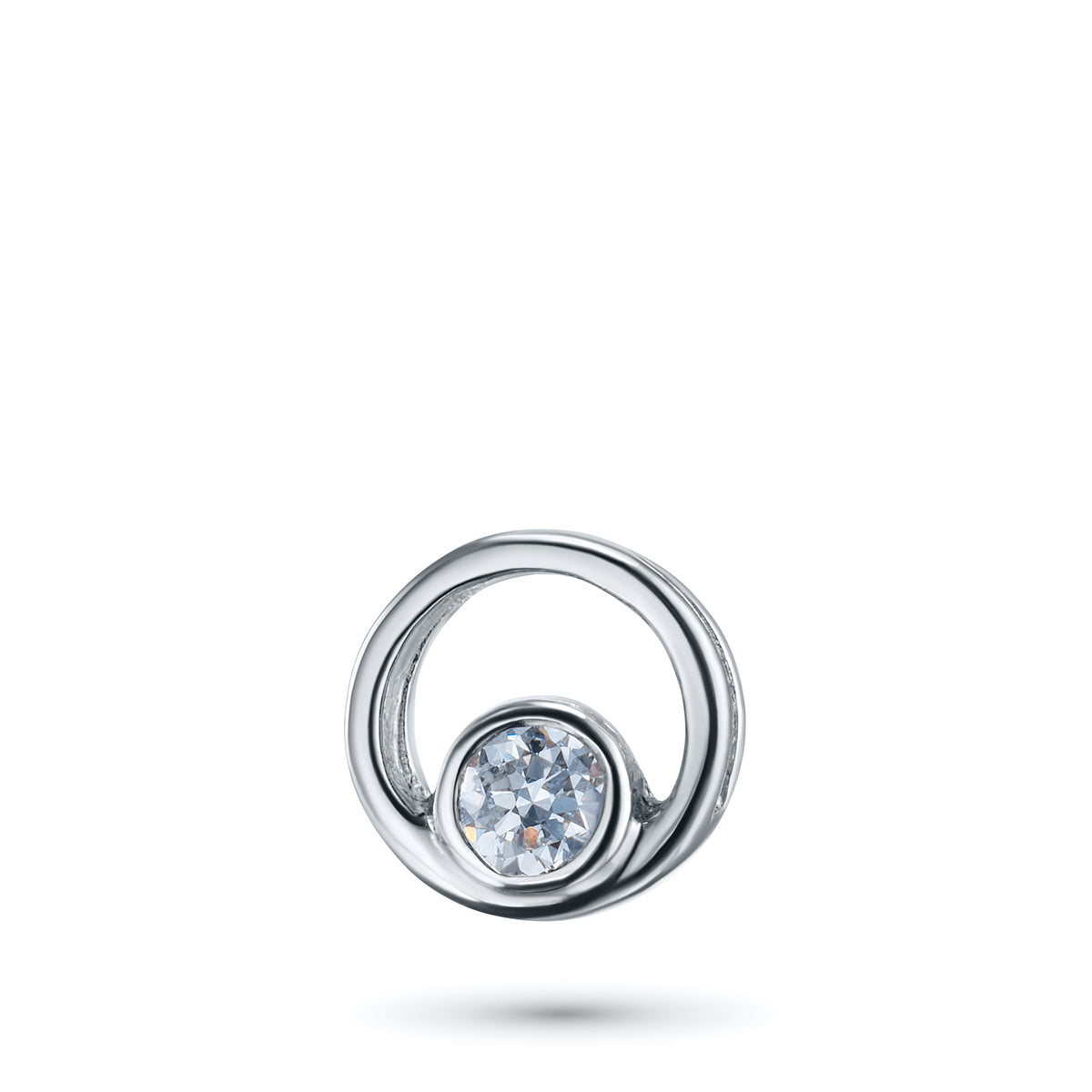 Sterling Silver Pendant with Natural Diamonds