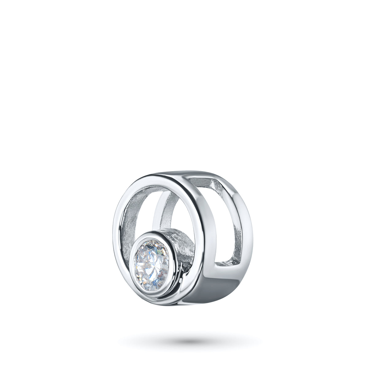 Sterling Silver Pendant with Natural Diamonds