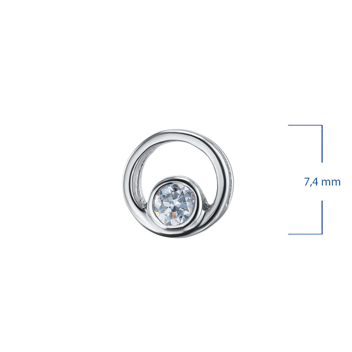 Sterling Silver Pendant with Natural Diamonds