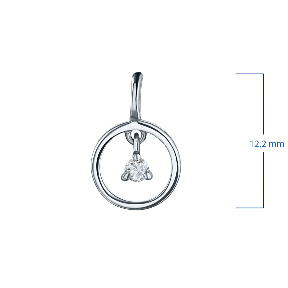 Sterling Silver Pendant with Natural Diamonds