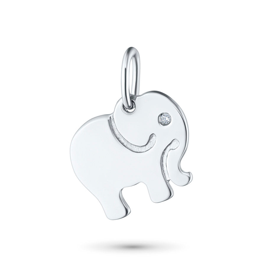 Sterling Silver Pendant with Natural Diamonds