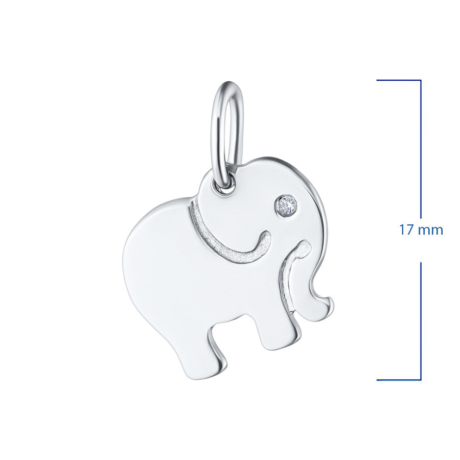 Sterling Silver Pendant with Natural Diamonds