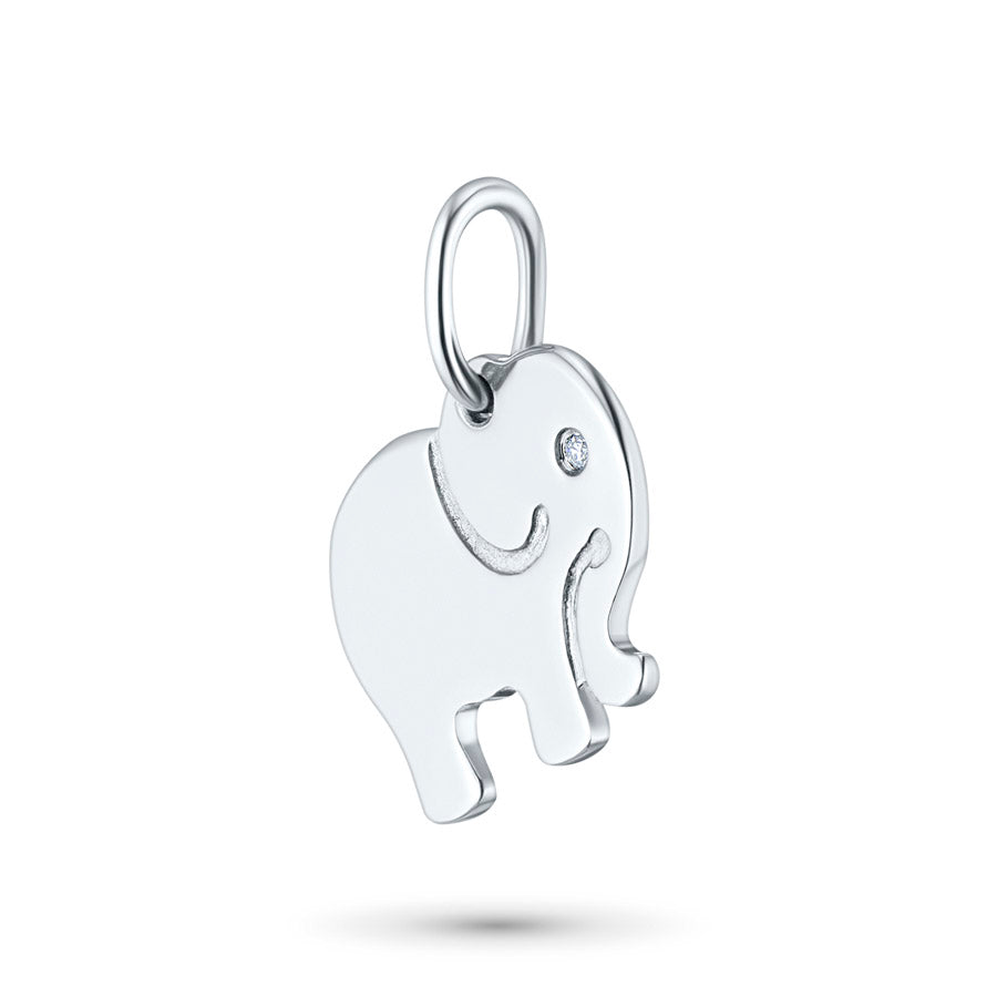 Sterling Silver Pendant with Natural Diamonds