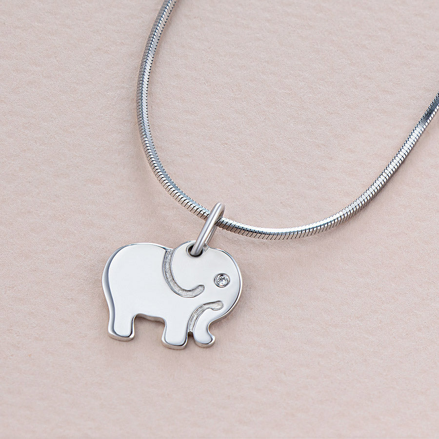 Sterling Silver Pendant with Natural Diamonds