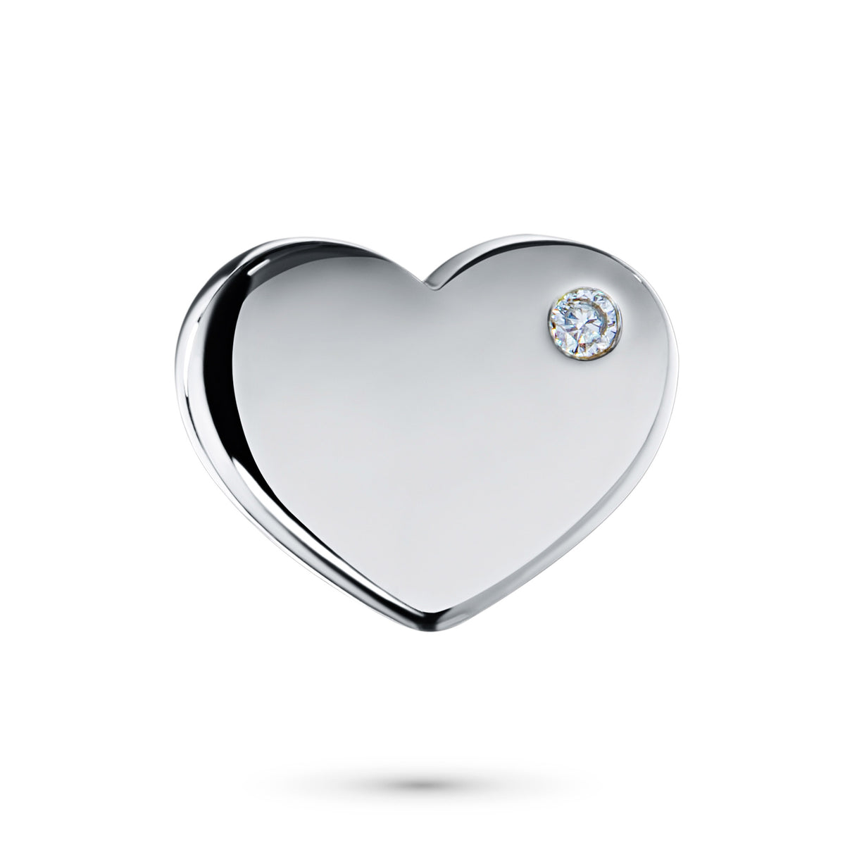 Sterling Silver Pendant with Natural Diamonds