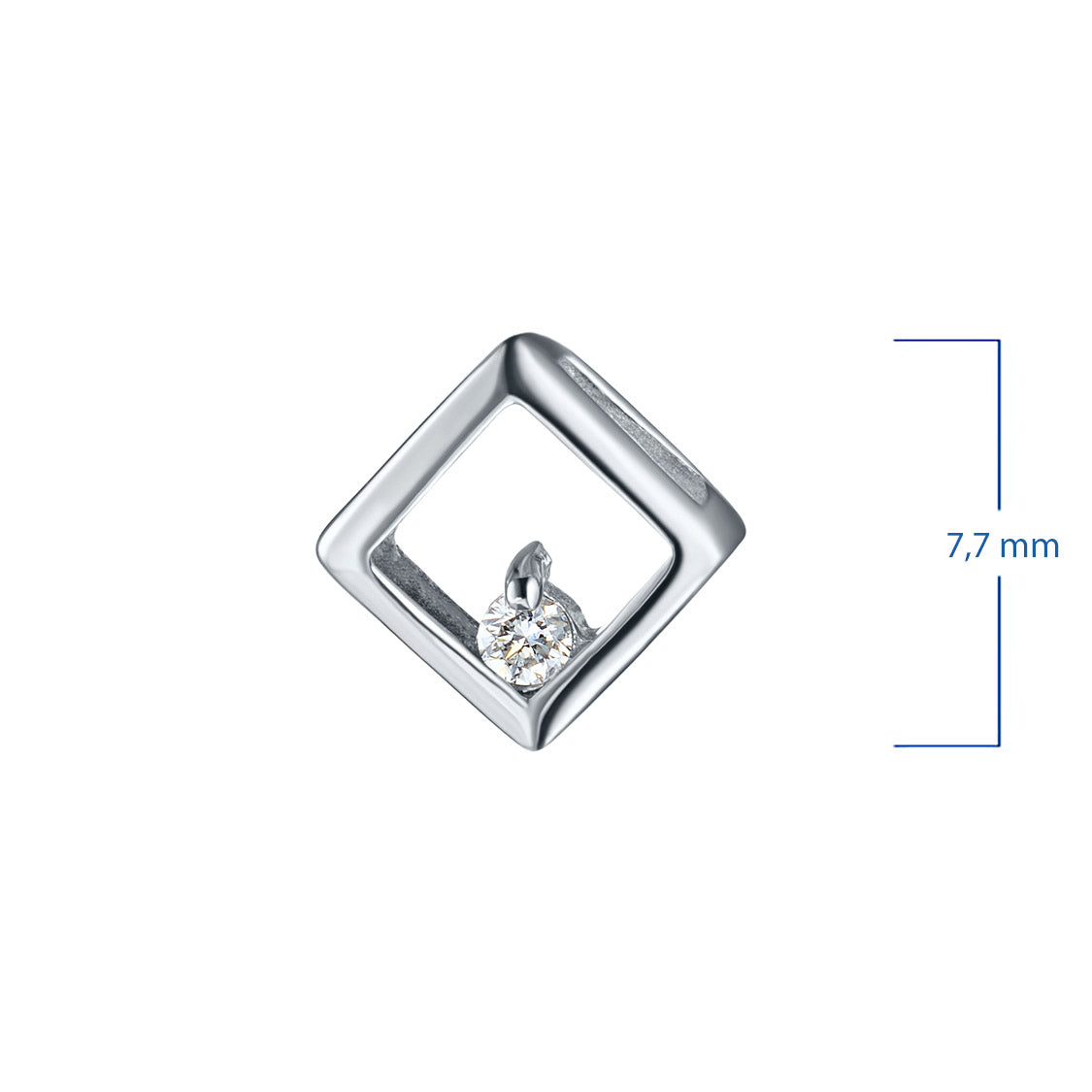 Sterling Silver Pendant with Natural Diamonds