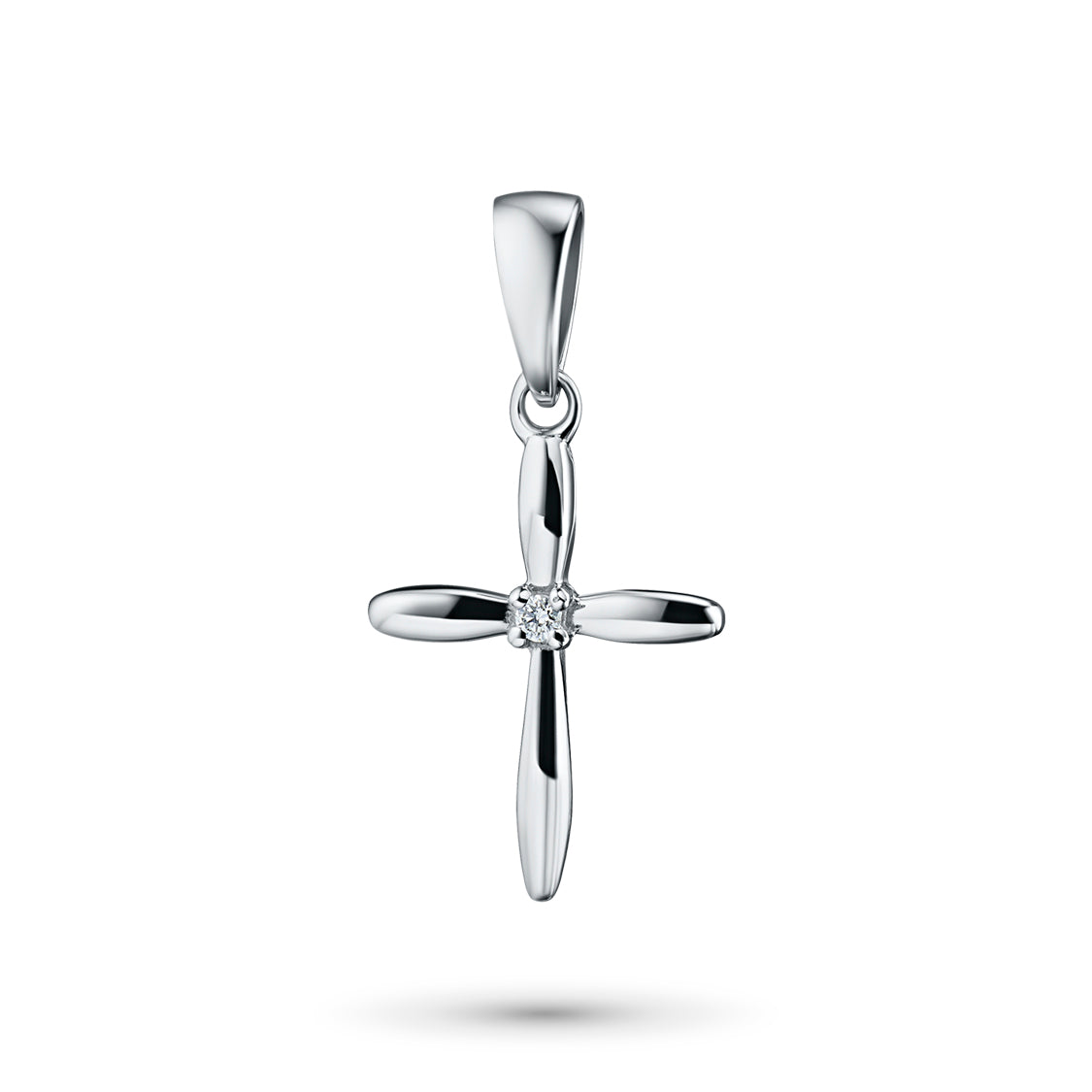 Sterling Silver Pendant with Natural Diamonds