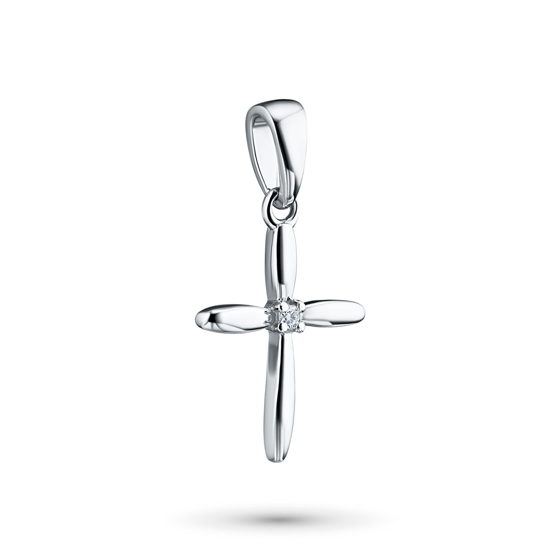 Sterling Silver Pendant with Natural Diamonds