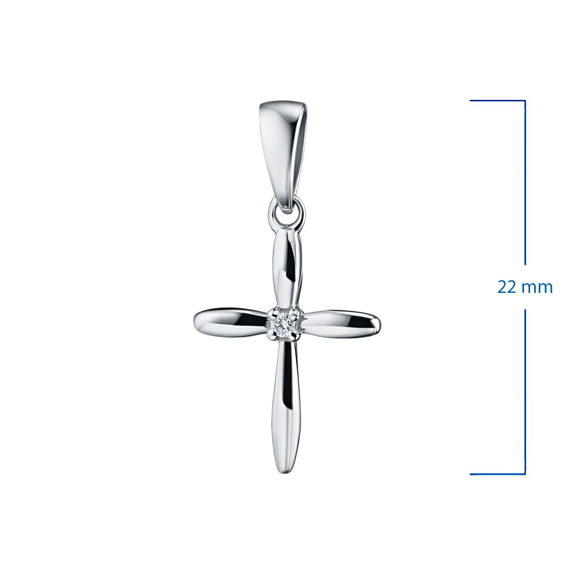 Sterling Silver Pendant with Natural Diamonds
