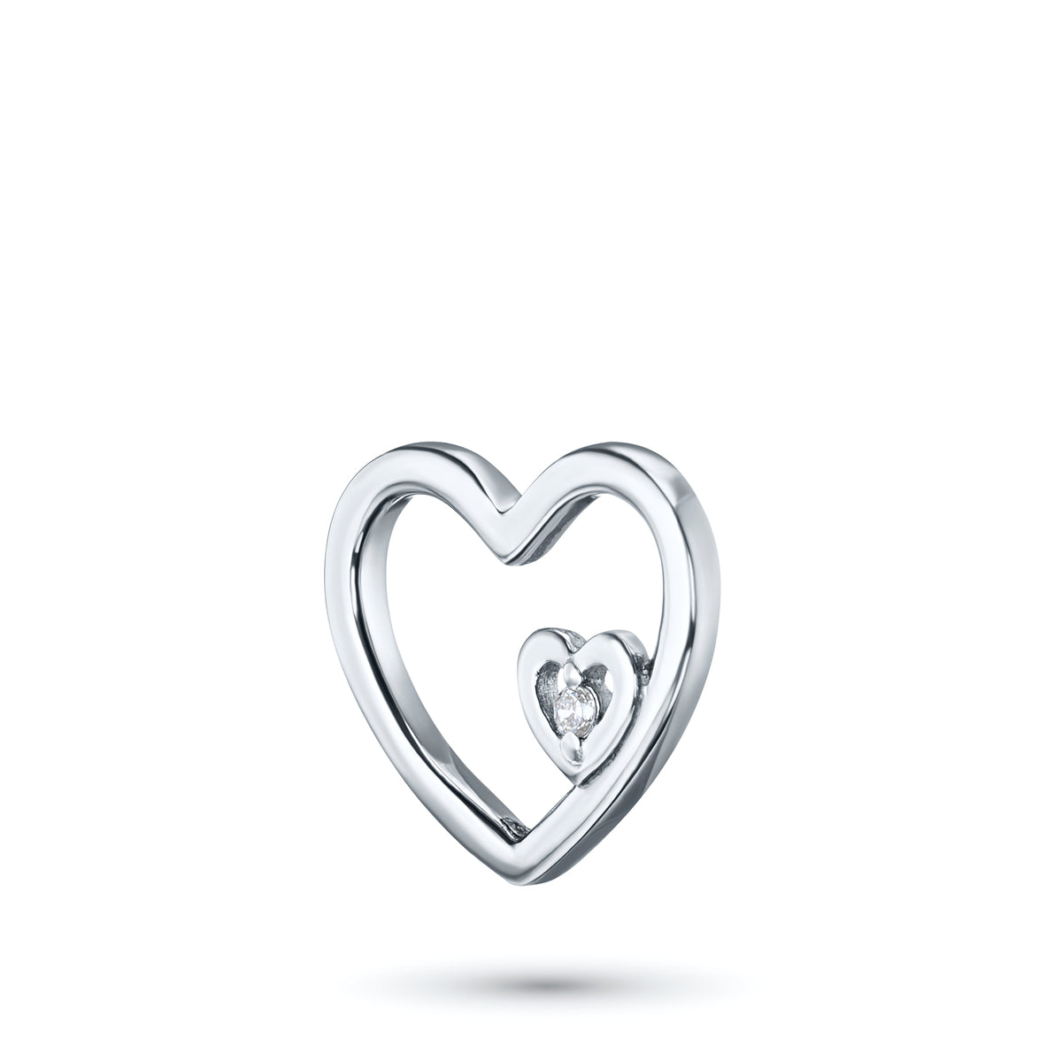Sterling Silver Pendant with Natural Diamonds