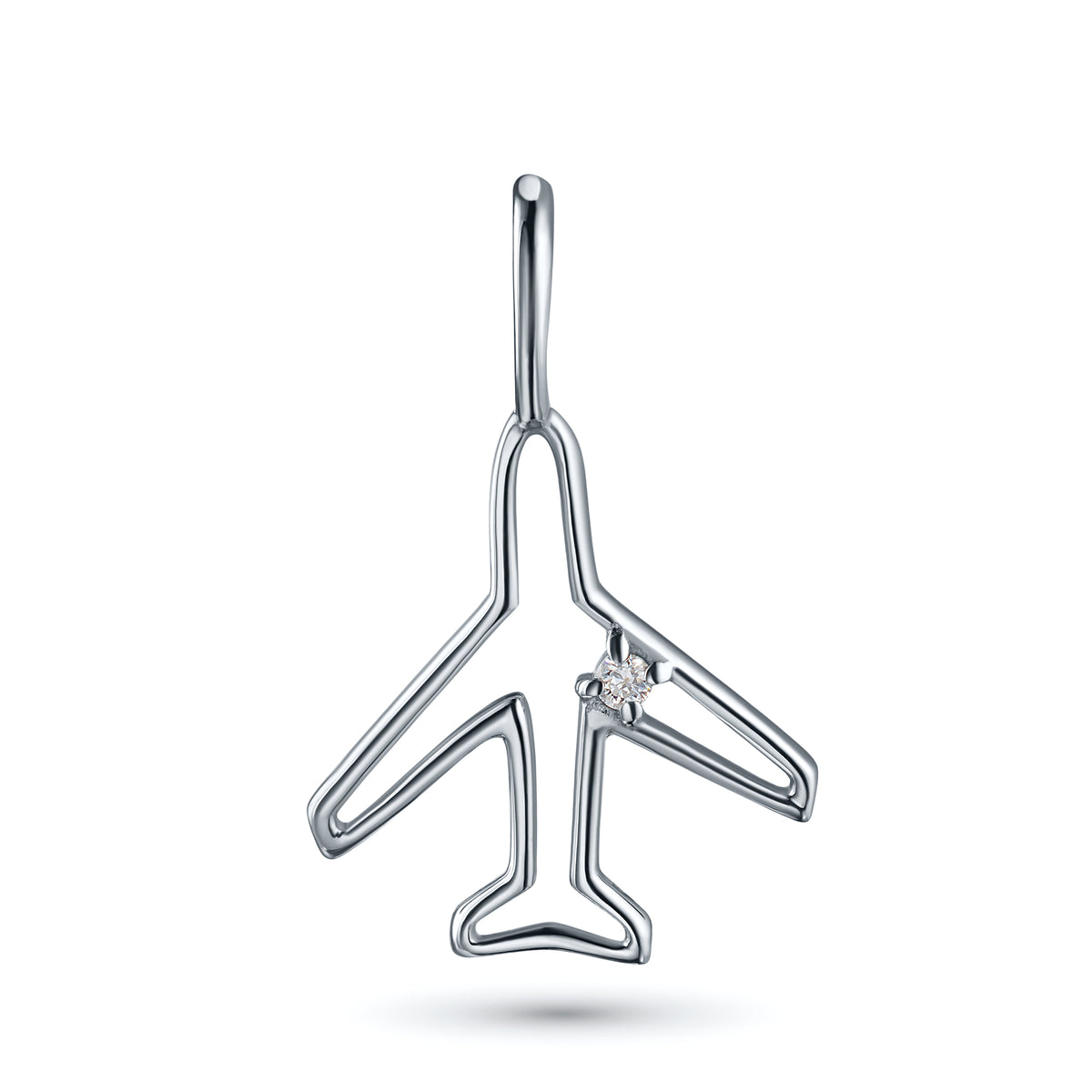 Sterling Silver Pendant with Natural Diamonds