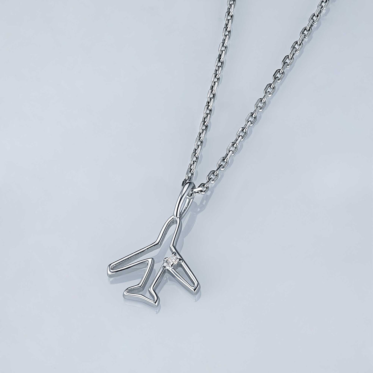 Sterling Silver Pendant with Natural Diamonds