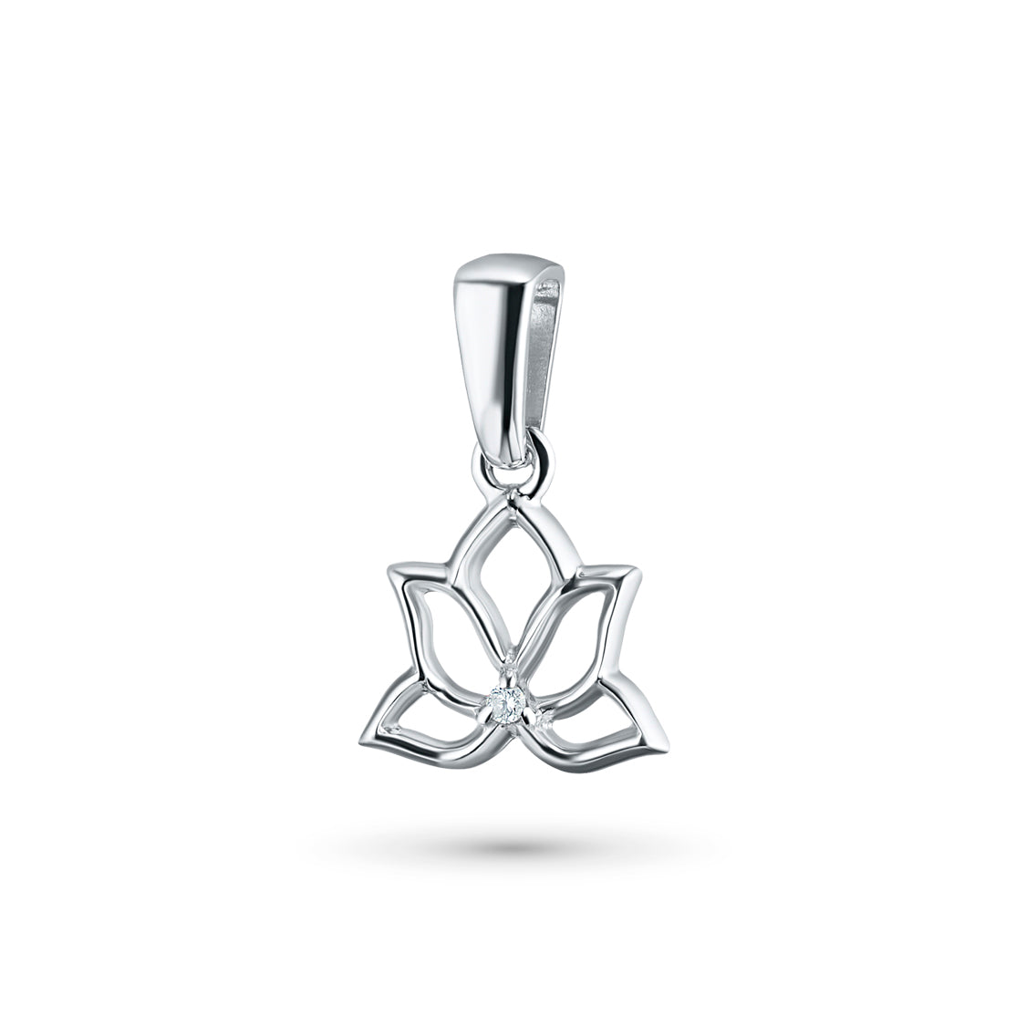 Sterling Silver Pendant with Natural Diamonds
