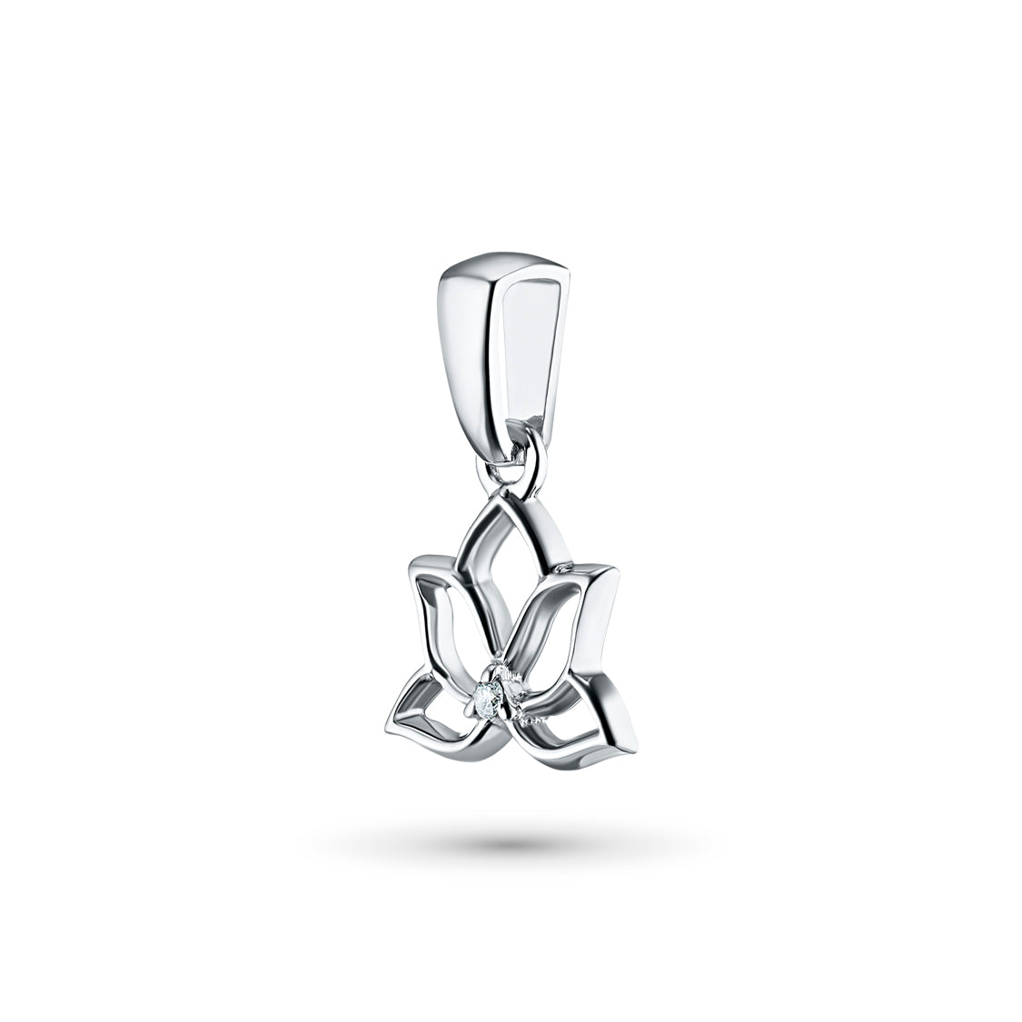 Sterling Silver Pendant with Natural Diamonds