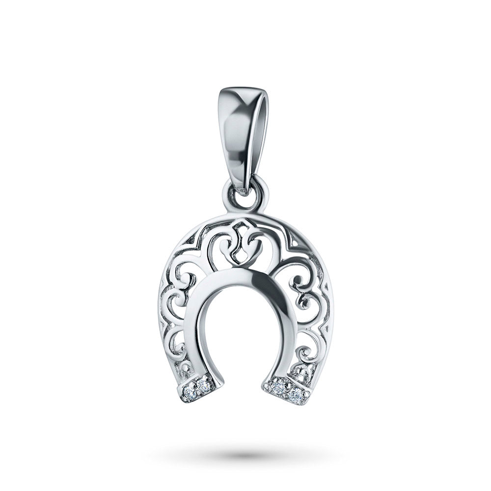 Sterling Silver Pendant with Natural Diamonds