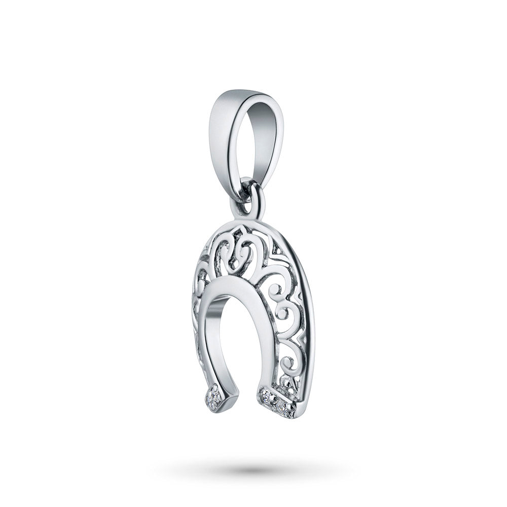 Sterling Silver Pendant with Natural Diamonds