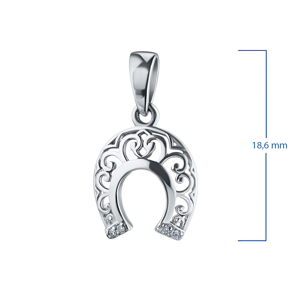 Sterling Silver Pendant with Natural Diamonds