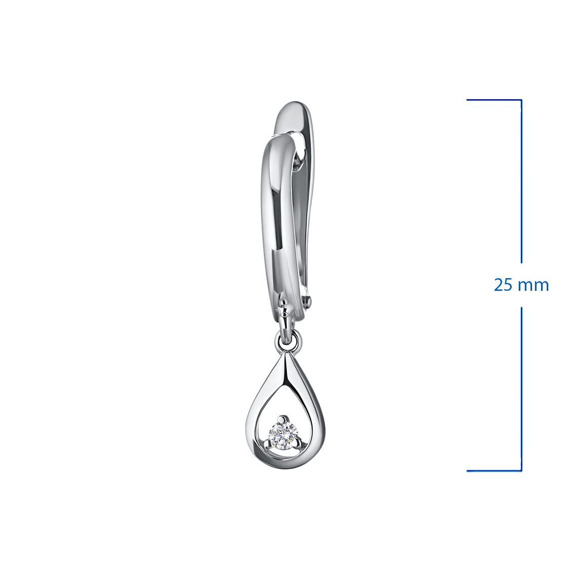 Sterling Silver Earrings with Natural Diamonds