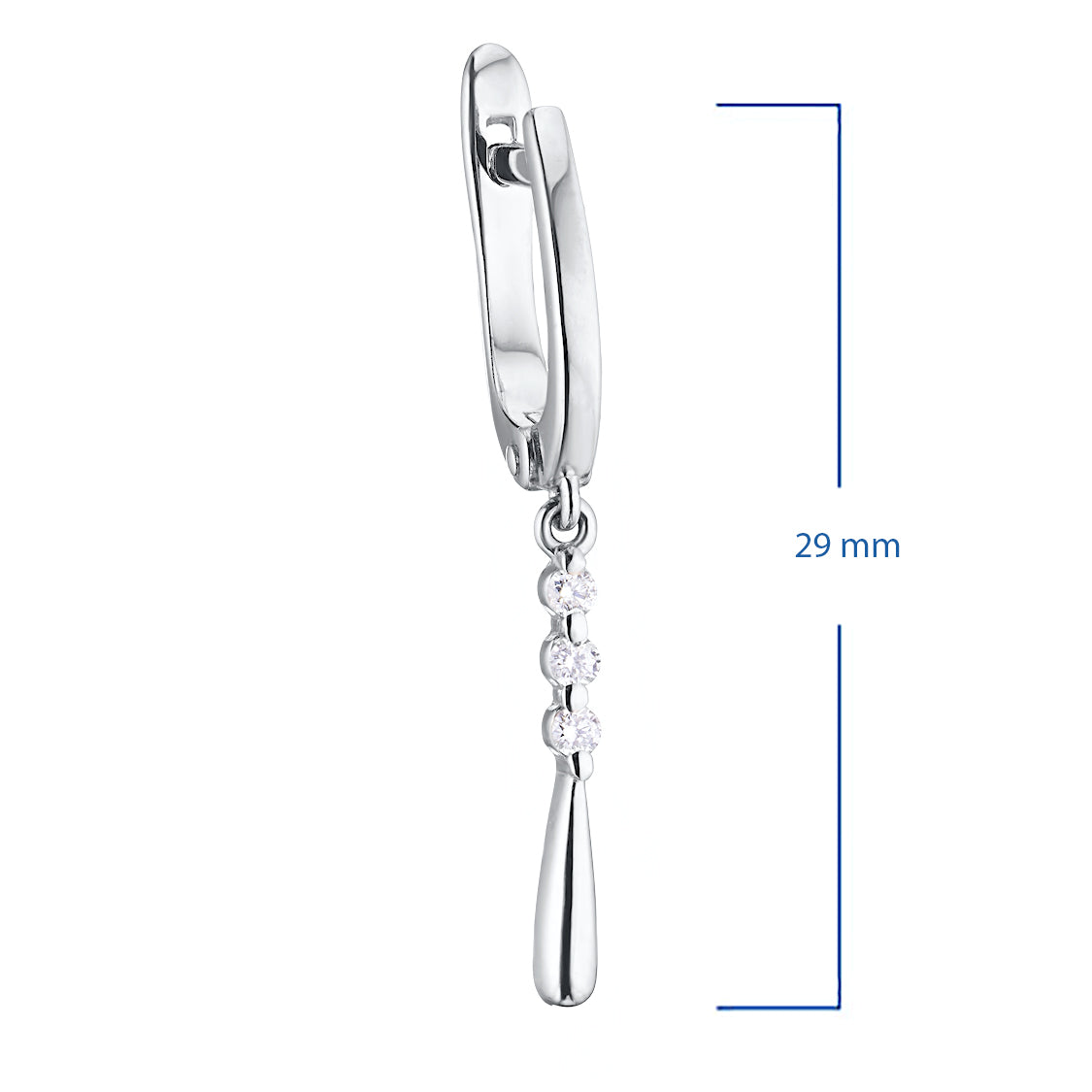 Sterling Silver Earrings with Natural Diamonds
