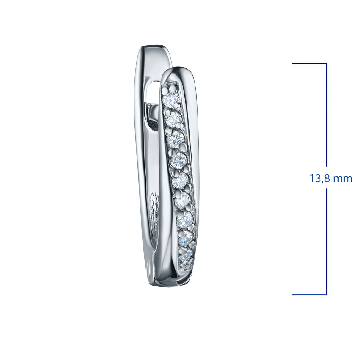14K White Gold Earrings with Natural Diamonds