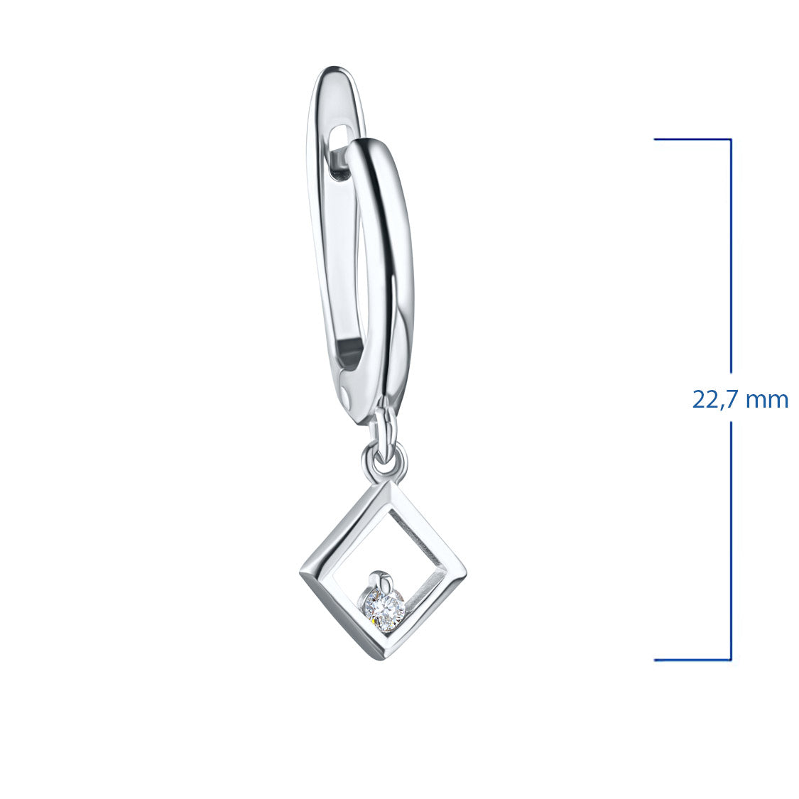 Sterling Silver Earrings with Natural Diamonds