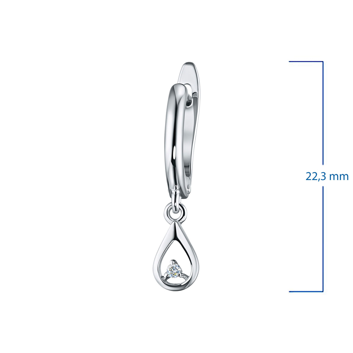 14K White Gold Earrings with Natural Diamonds