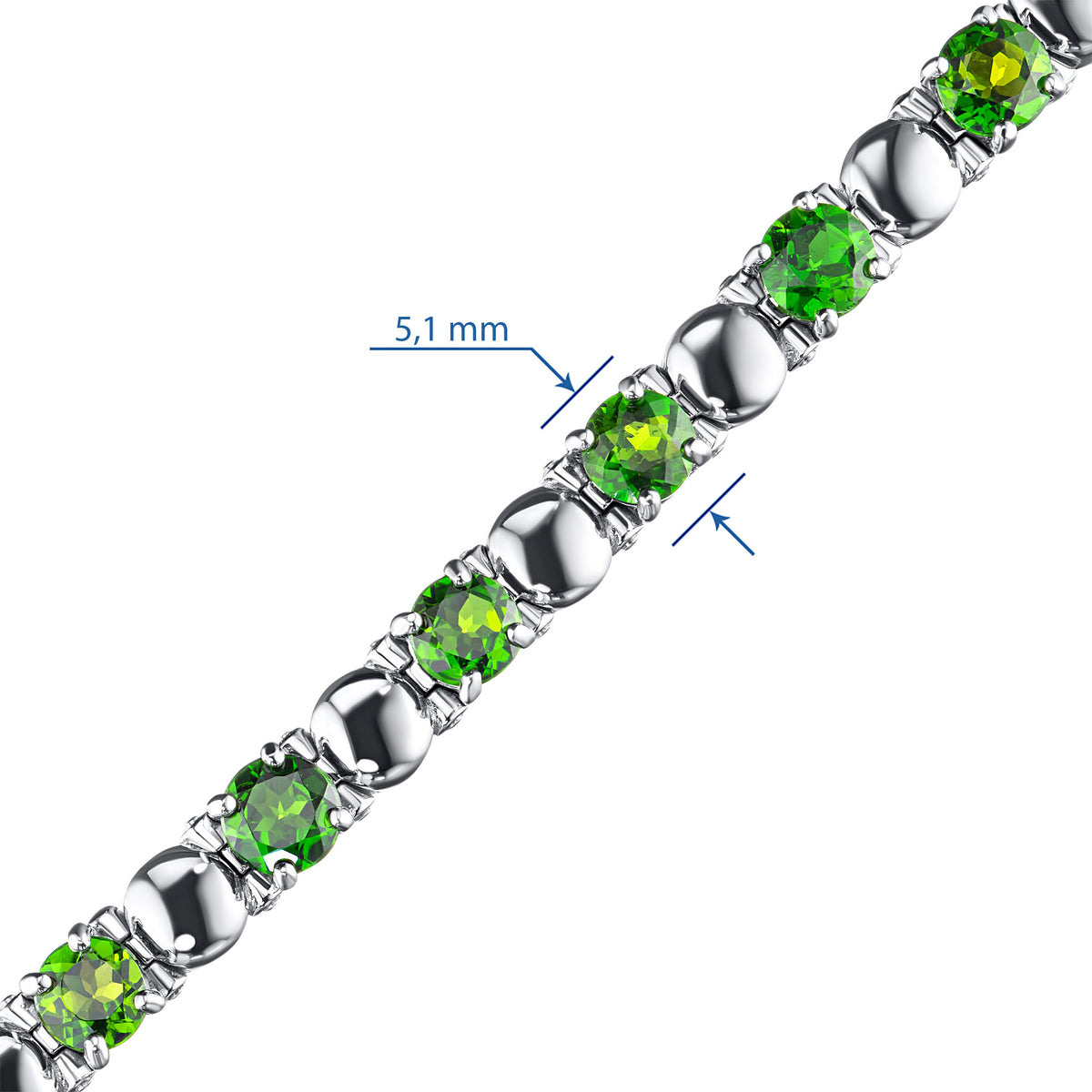 Sterling Silver Bracelet with Peridot