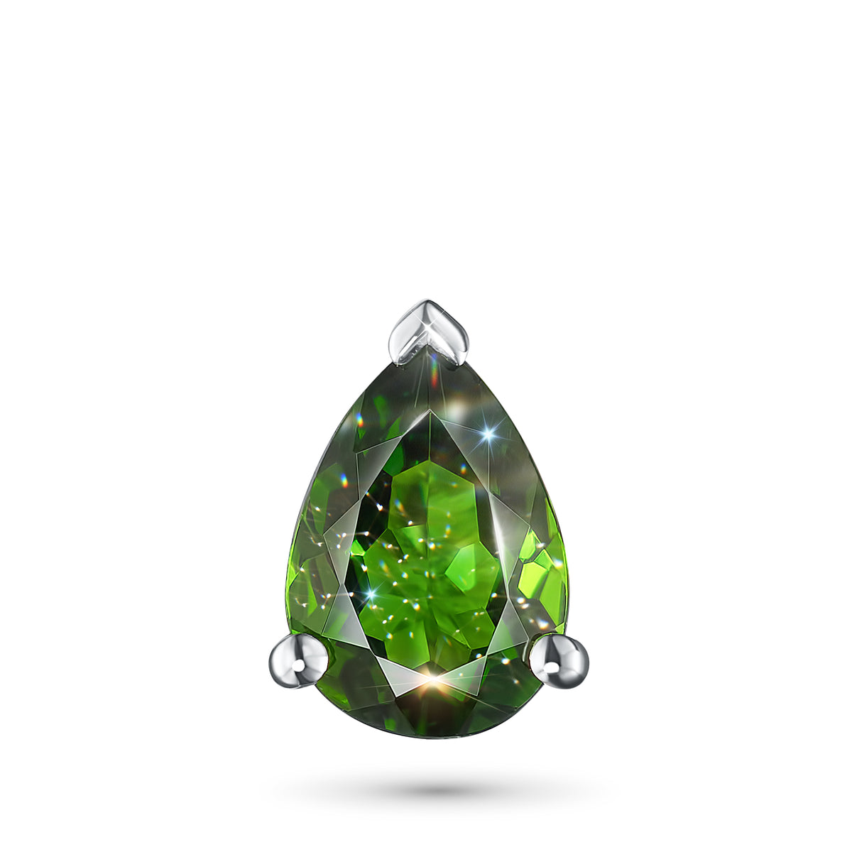 14K White Gold Pendant with Tanzanite