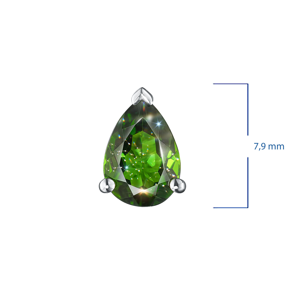 14K White Gold Pendant with Tanzanite