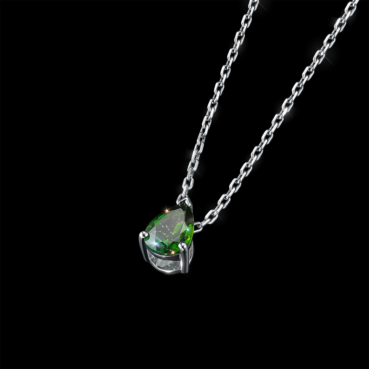 14K White Gold Pendant with Tanzanite