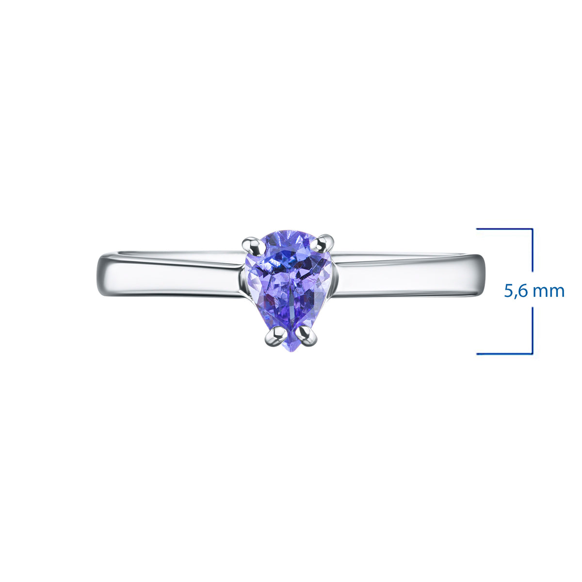 Sterling Silver Ring with Tanzanite