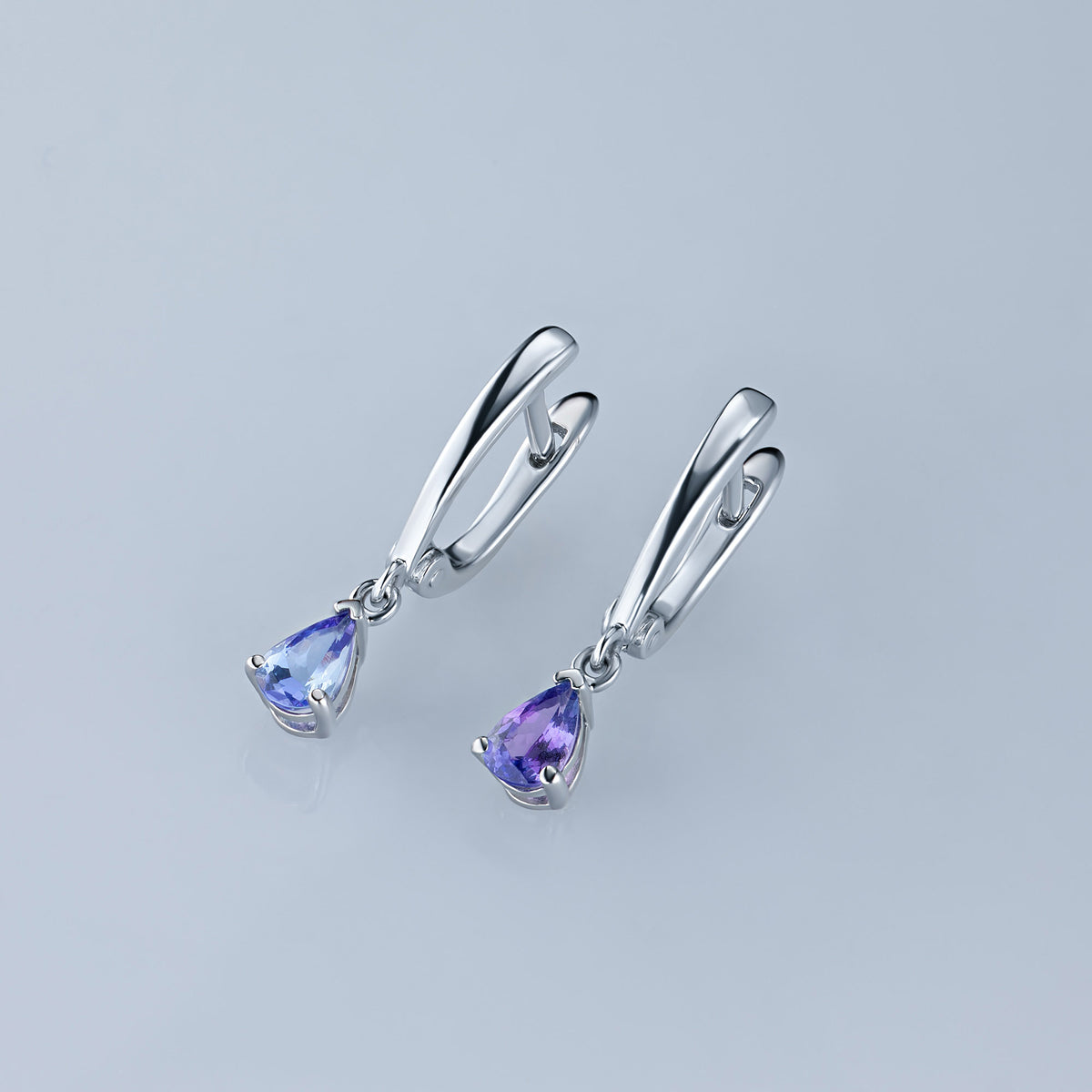 Sterling Silver Earrings with Tanzanite