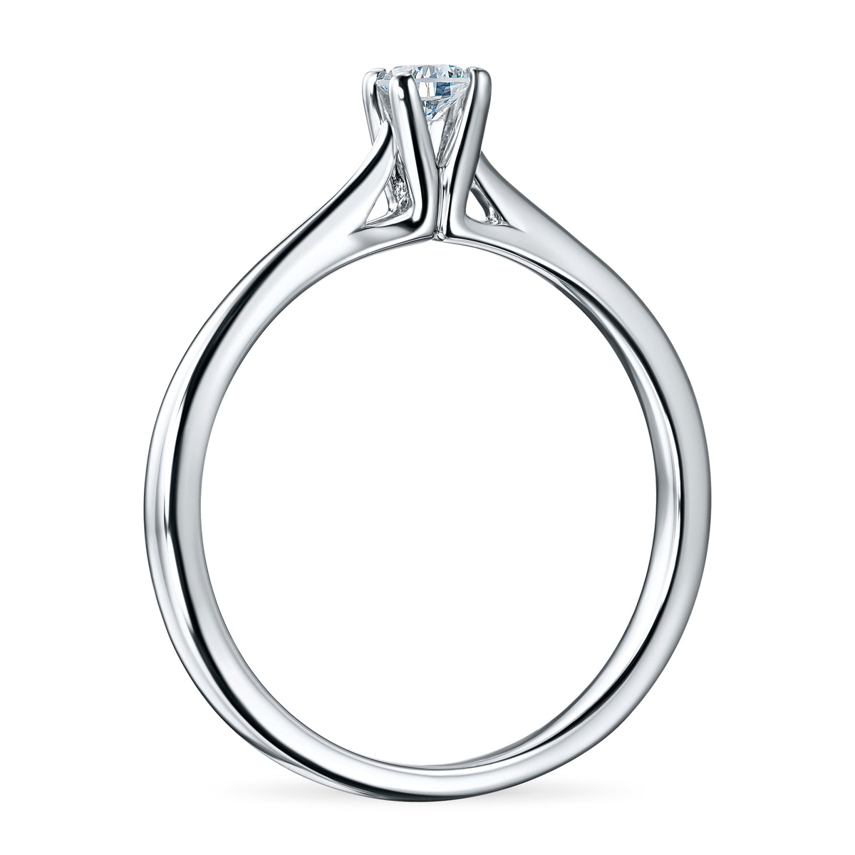 14K White Gold Ring with Natural Diamonds