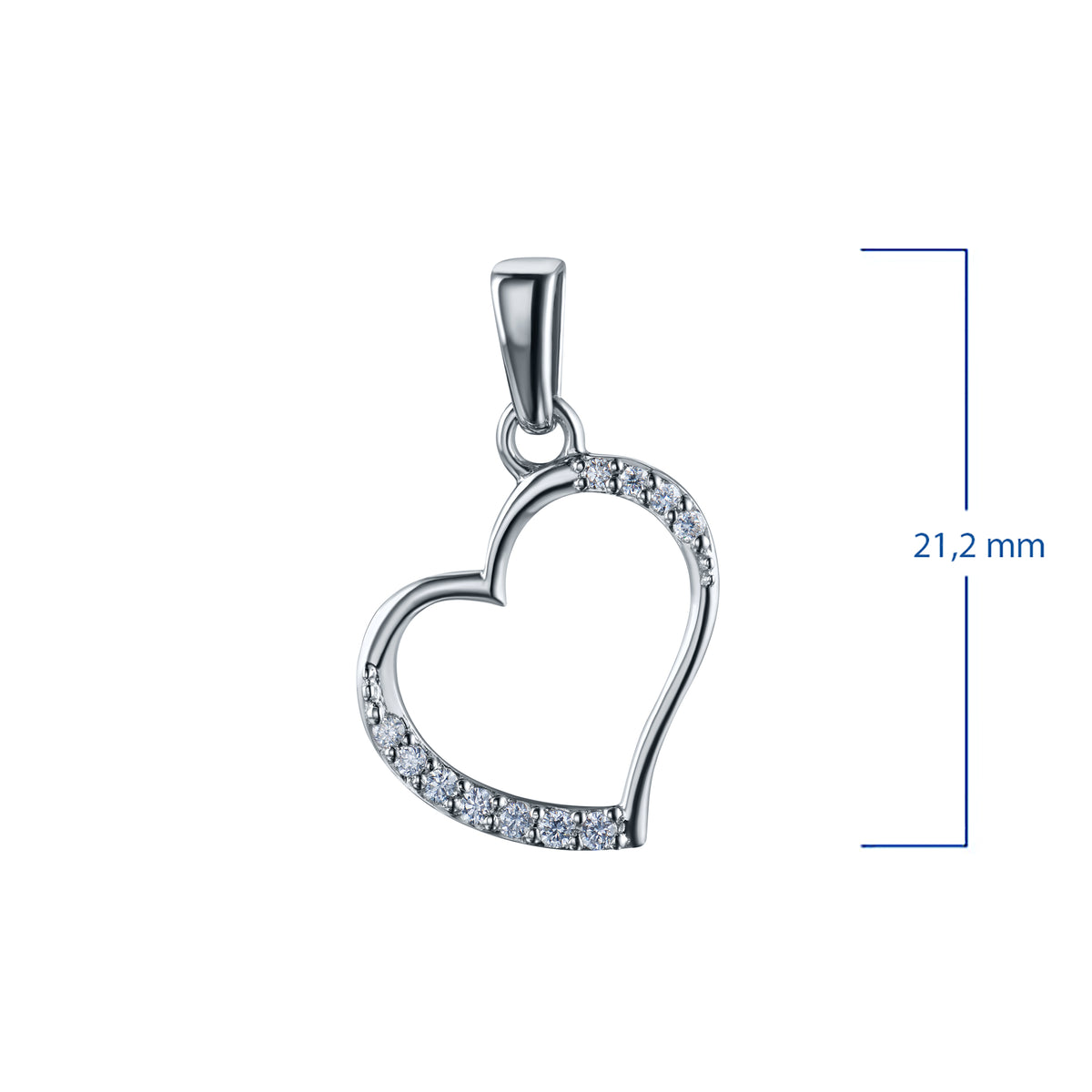 14K White Gold Pendant with Natural Diamonds
