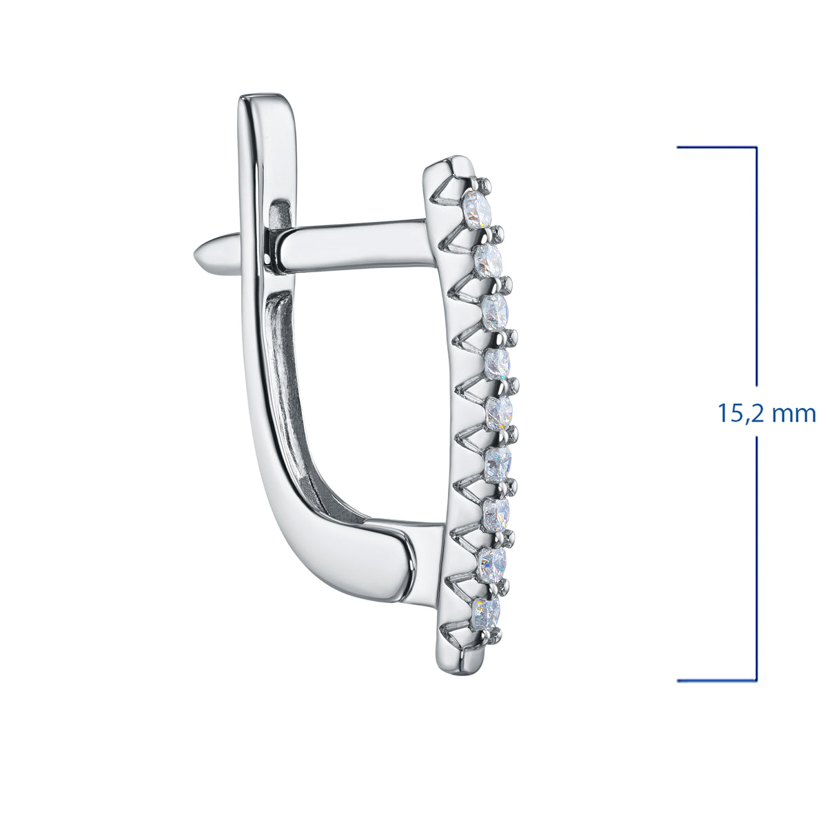 14K White Gold Earrings with Natural Diamonds