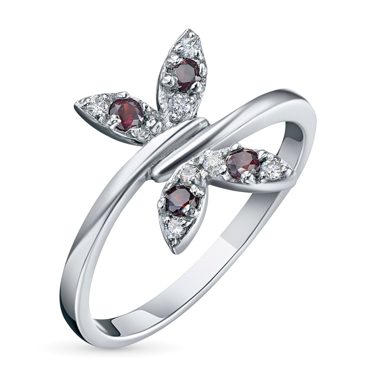Sterling Silver Ring with Garnet