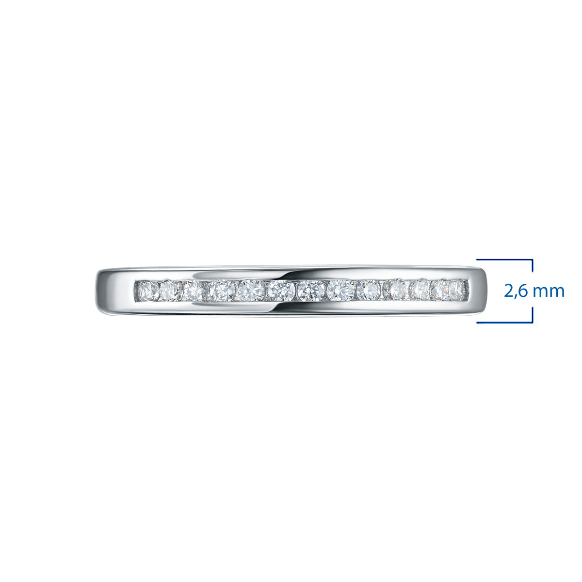 14K White Gold Ring with Natural Diamonds