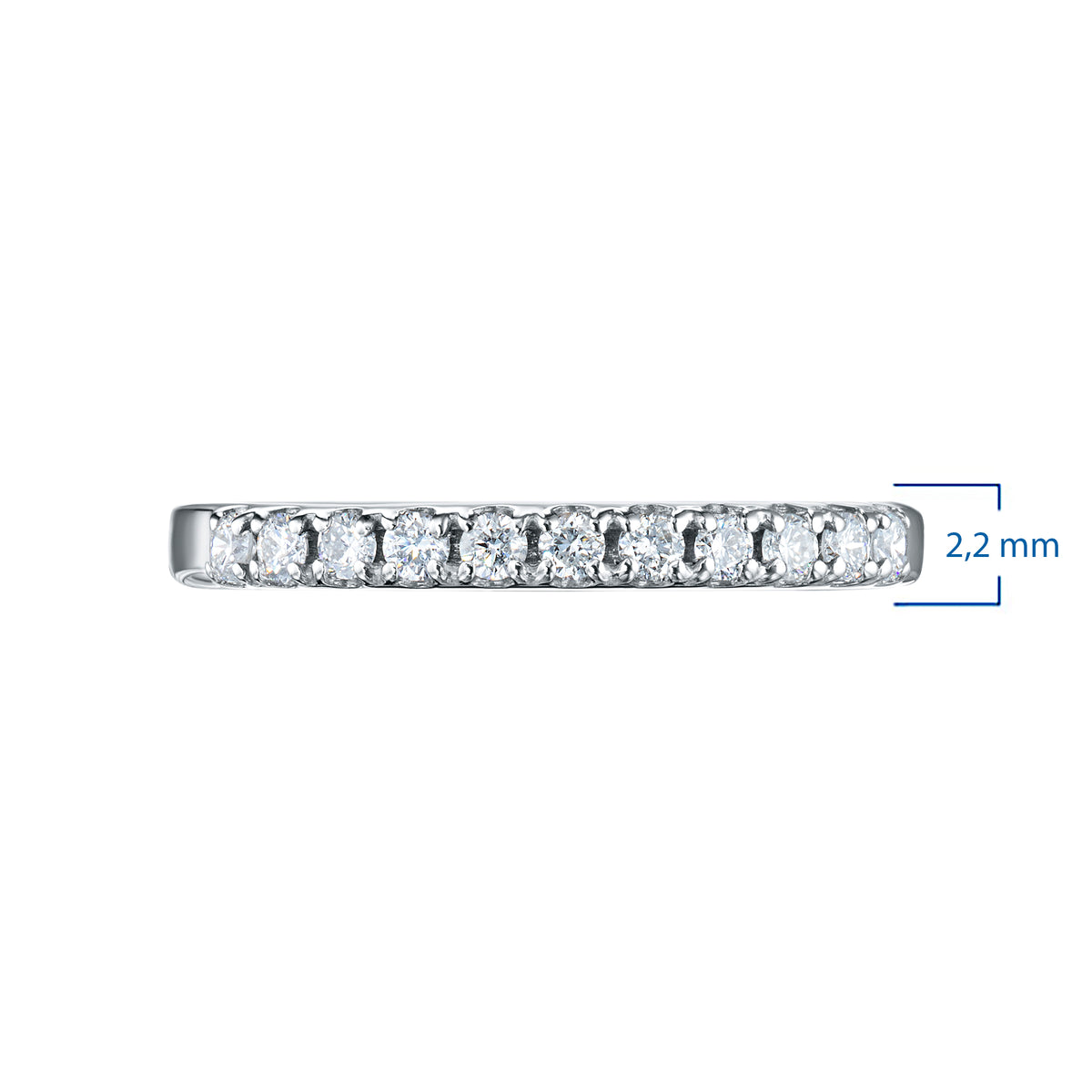 14K White Gold Ring with Natural Diamonds