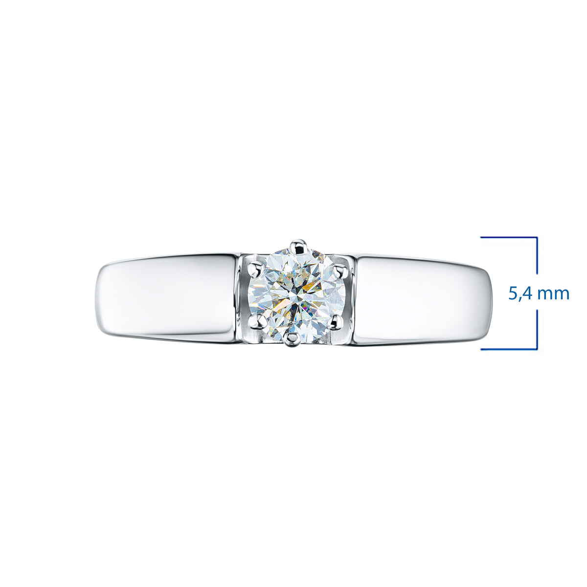 14K White Gold Ring with Natural Diamonds