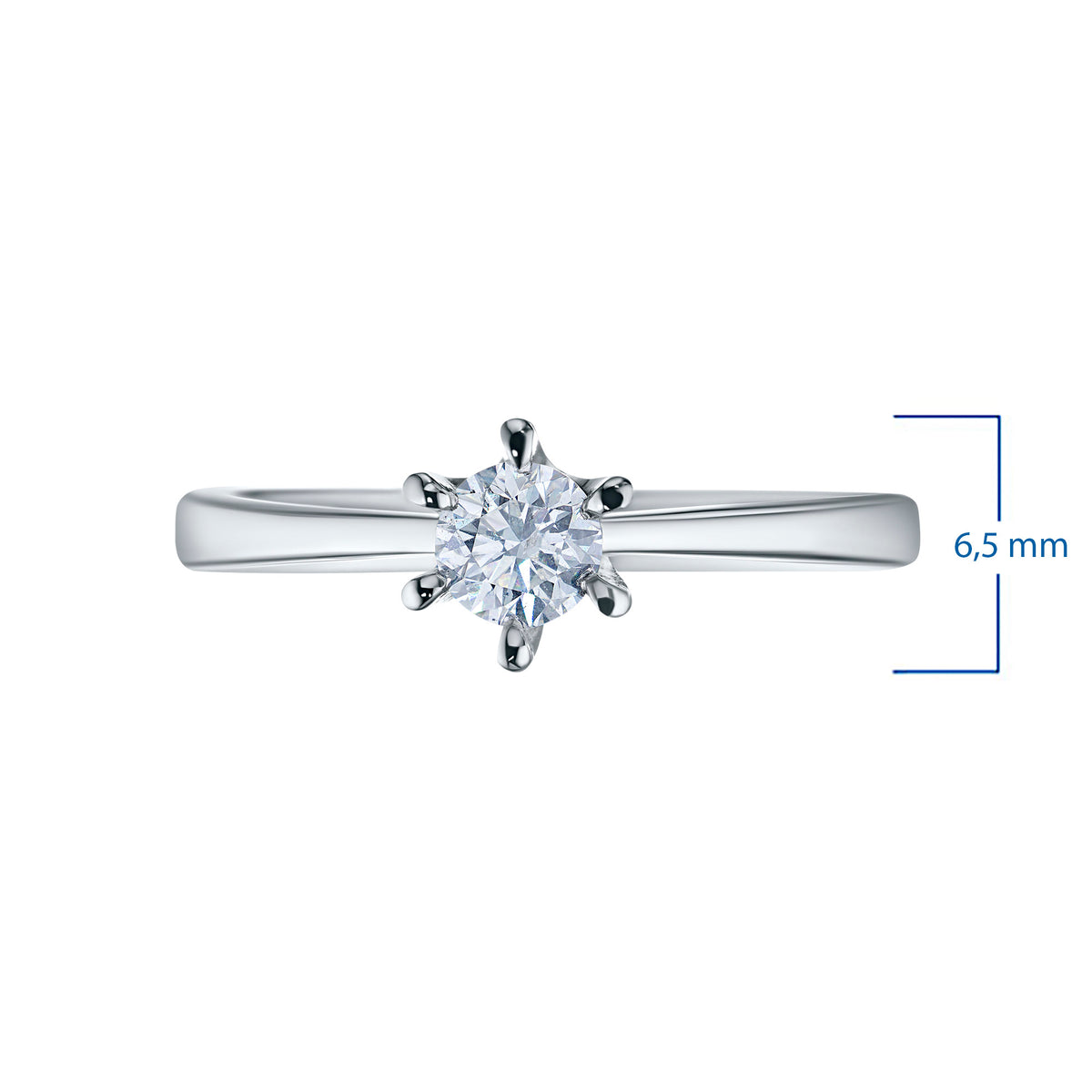 14K White Gold Ring with Natural Diamonds