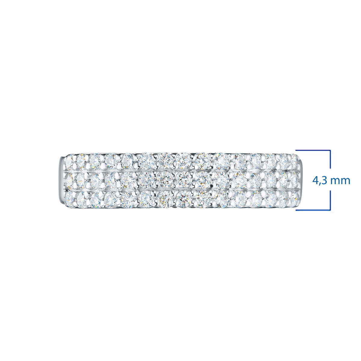 14K White Gold Ring with Natural Diamonds