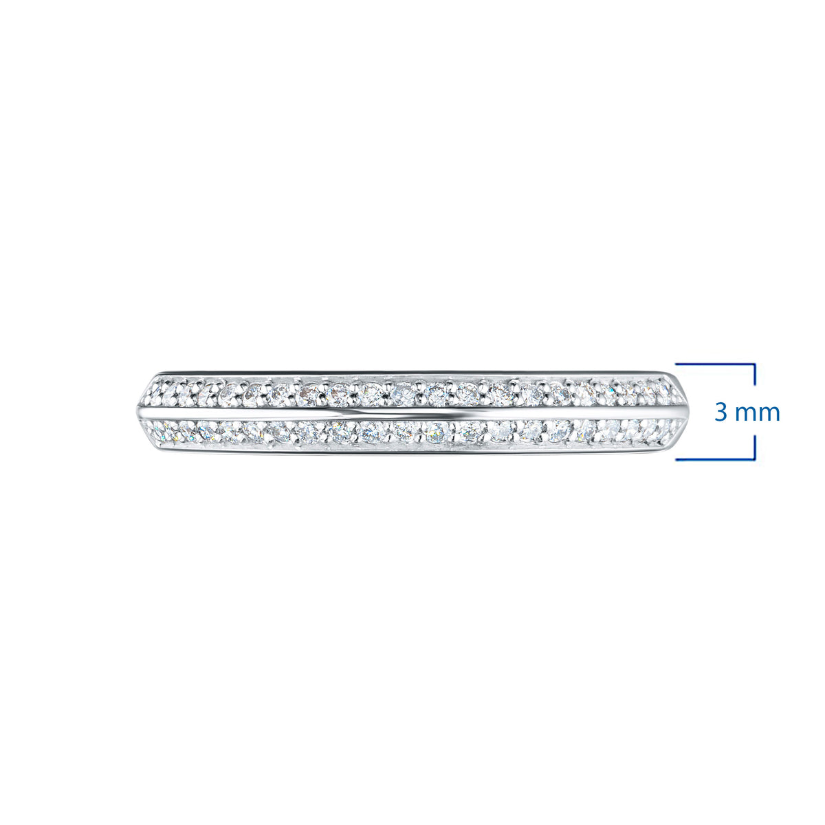 14K White Gold Ring with Natural Diamonds