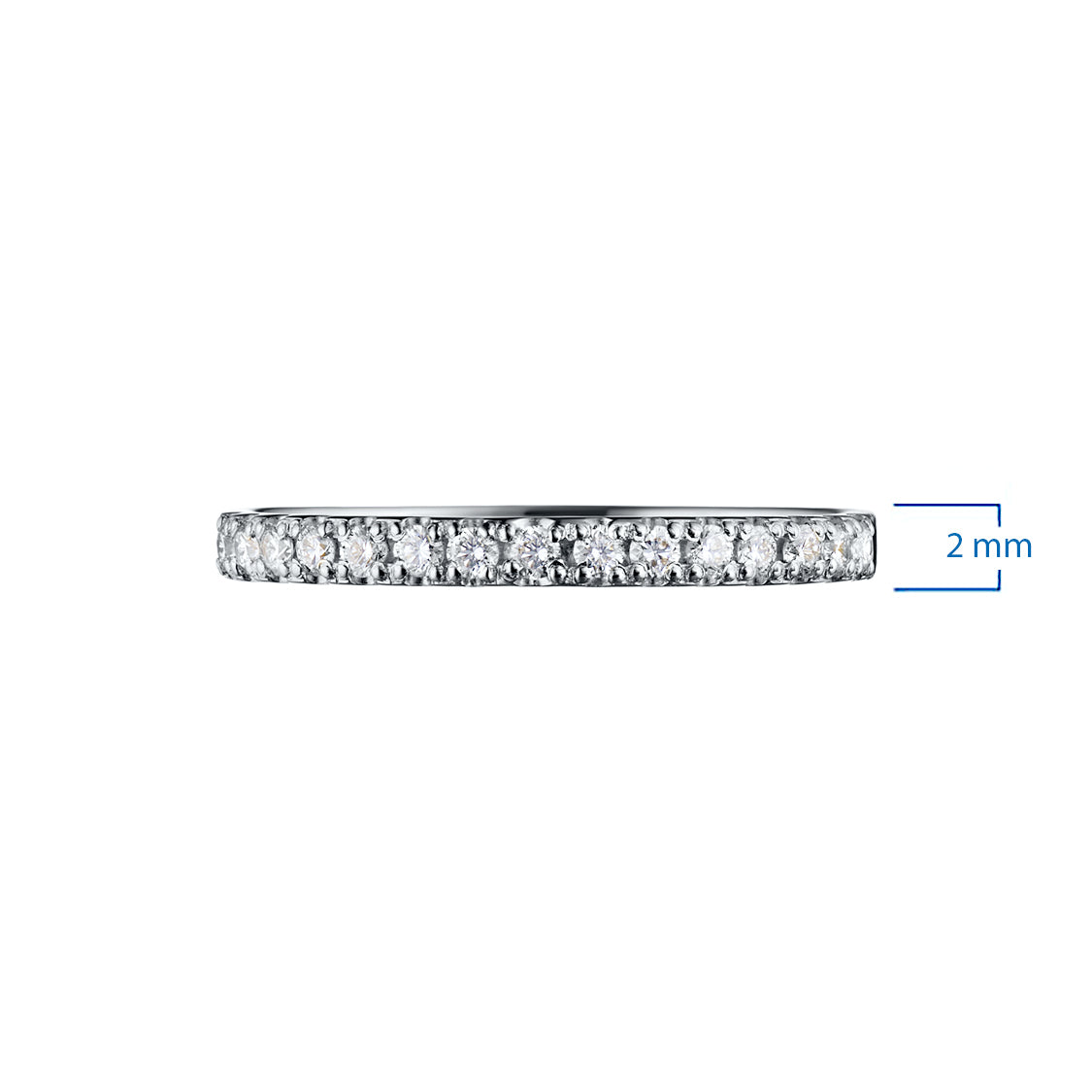 14K White Gold Ring with Natural Diamonds