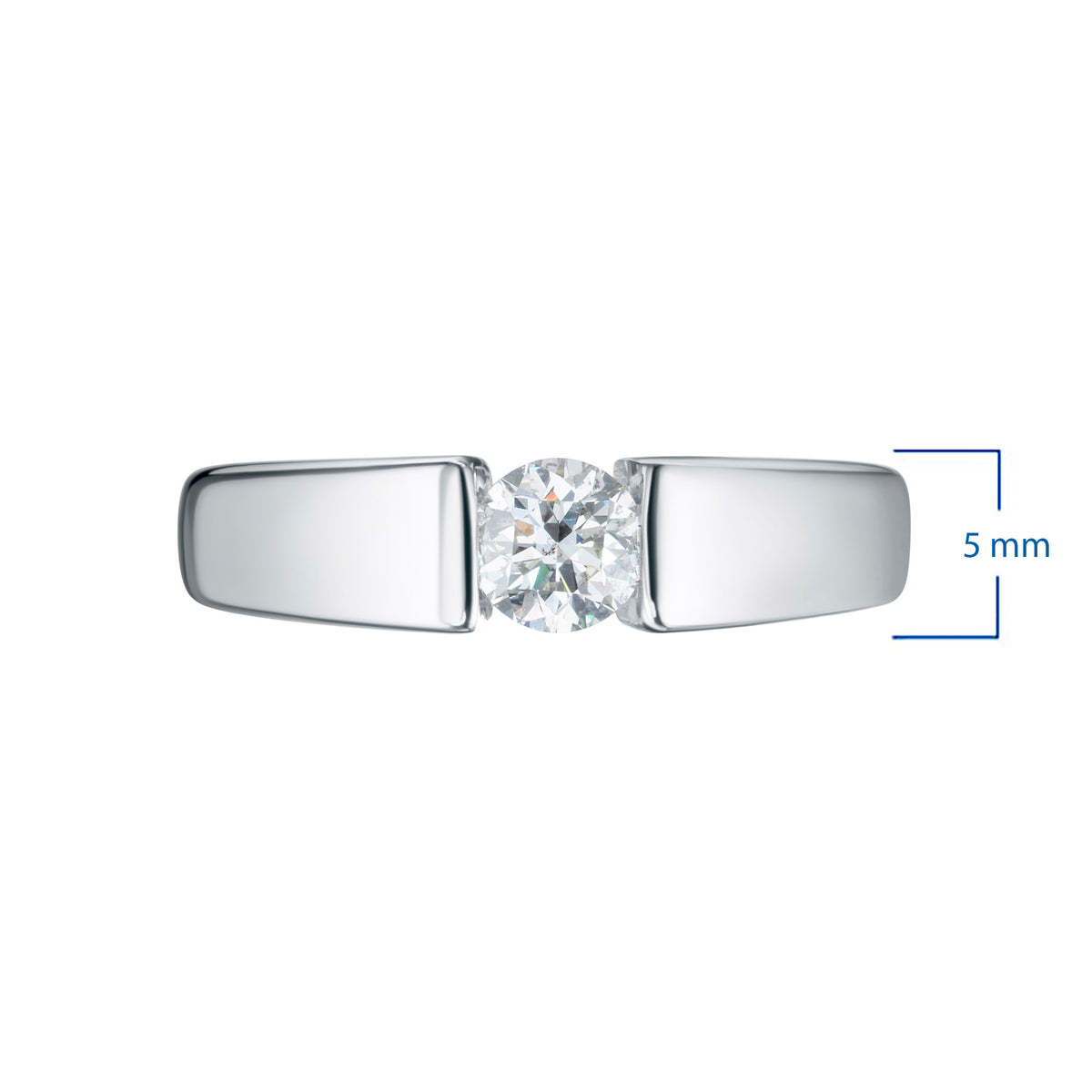 14K White Gold Ring with Natural Diamonds