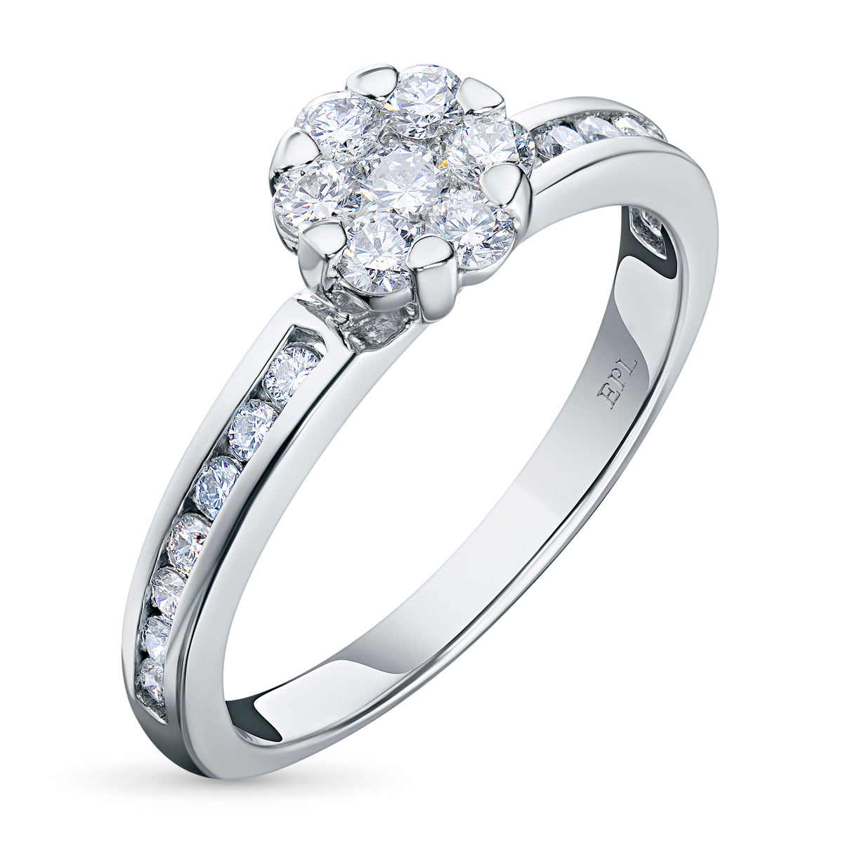14K Rose Gold Ring with Natural Diamonds