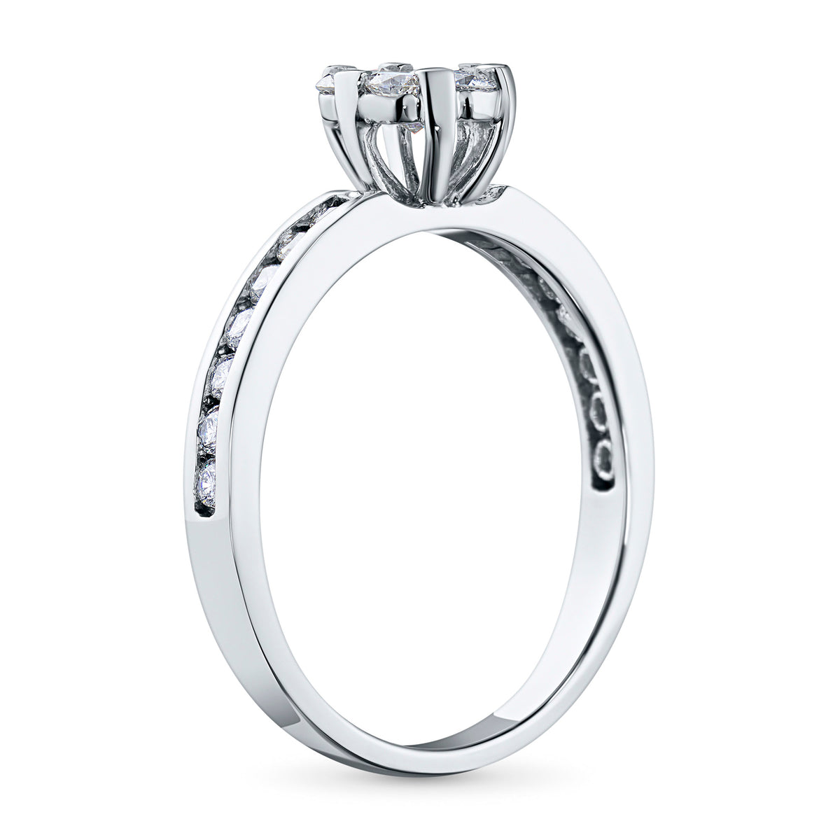 14K Rose Gold Ring with Natural Diamonds