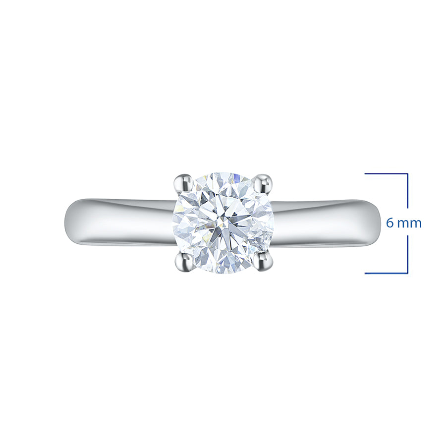 14K White Gold Ring with Natural Diamonds