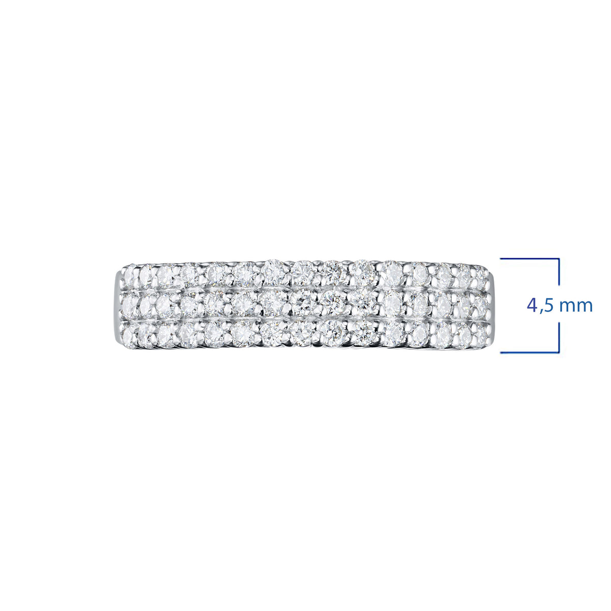14K White Gold Ring with Natural Diamonds