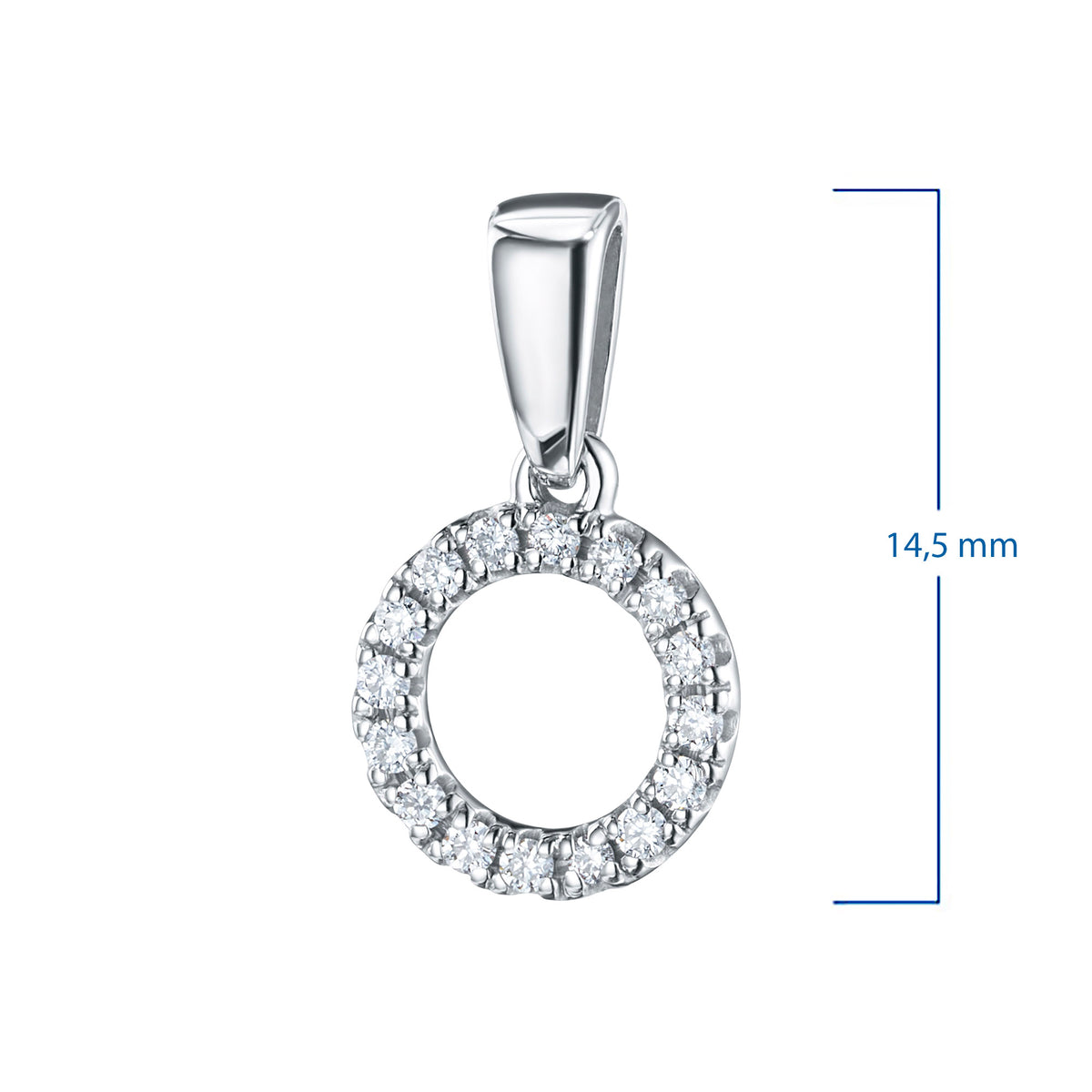 14K Yellow Gold Pendant with Natural Diamonds