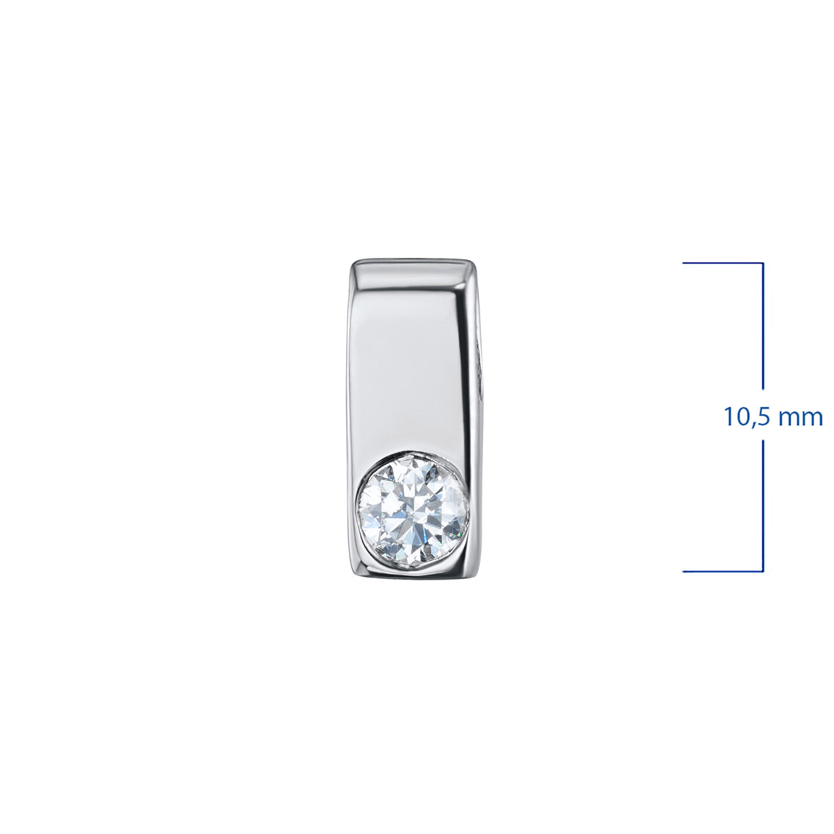 14K White Gold Pendant with Natural Diamonds
